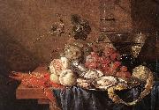 Jan Davidz de Heem Fruits and Pieces of Seafood Sweden oil painting artist